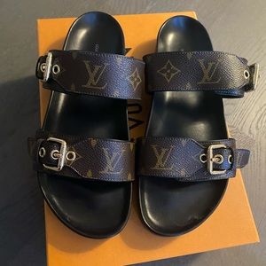 Louis Vuitton bom dia flat mules